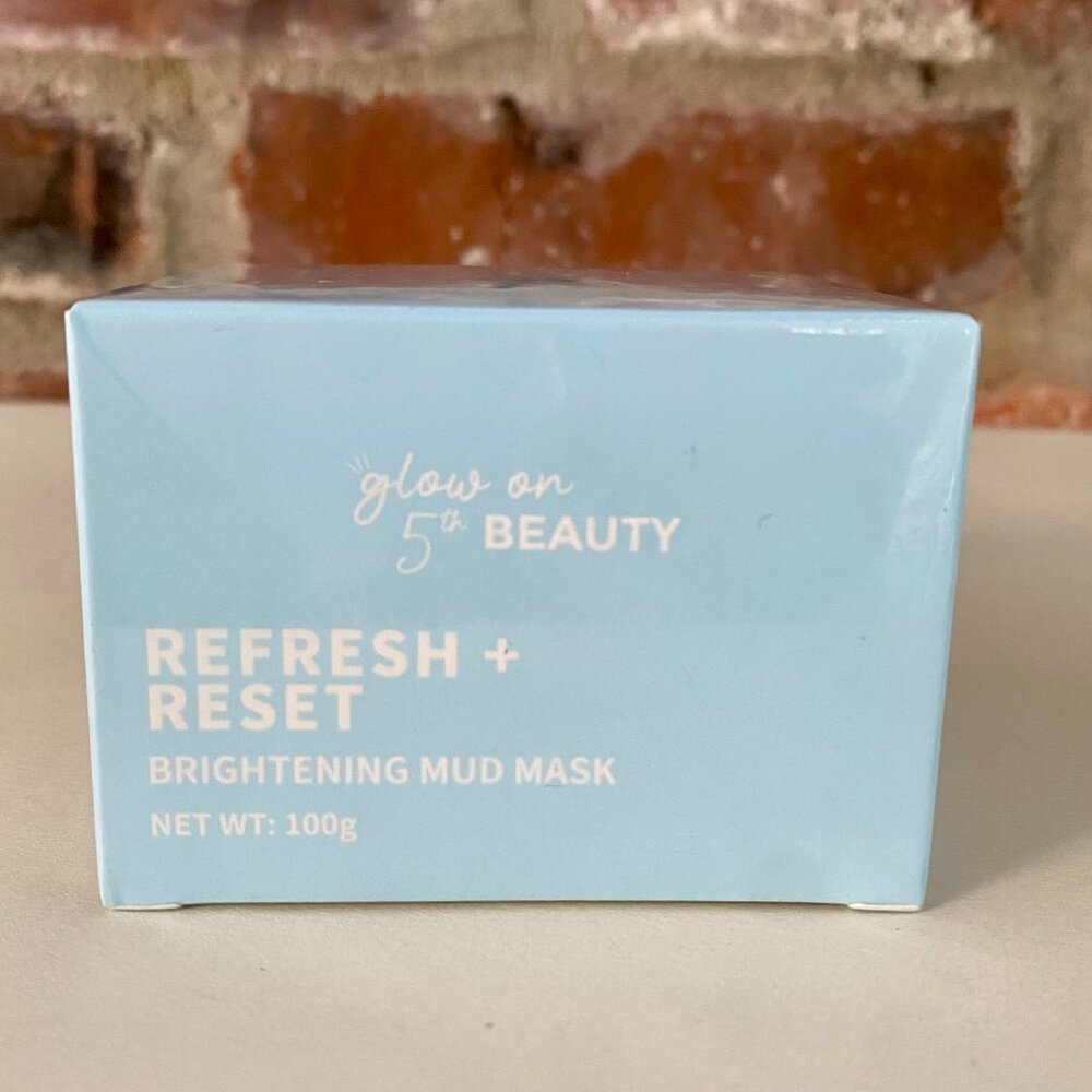 Glow on 5th Beauty: Refresh & Reset Brightening Mud Mask, Full Size 100g, New.